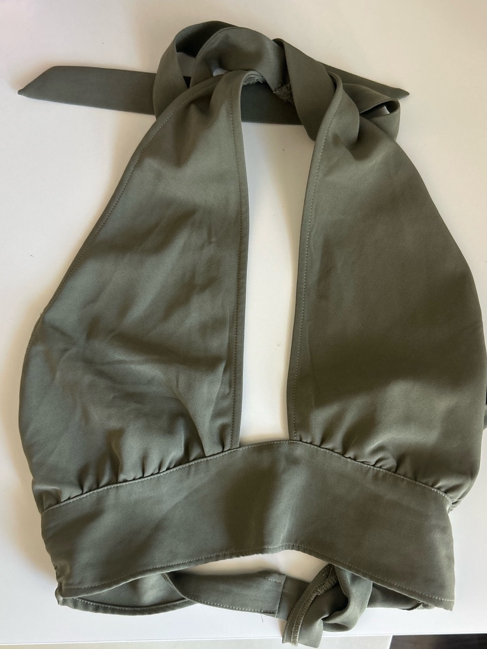 H&M Olive Green Halter Crop Top